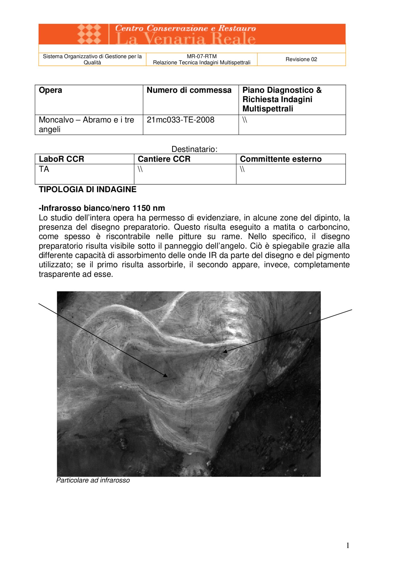 Relazione tecnica indagini multispettrali