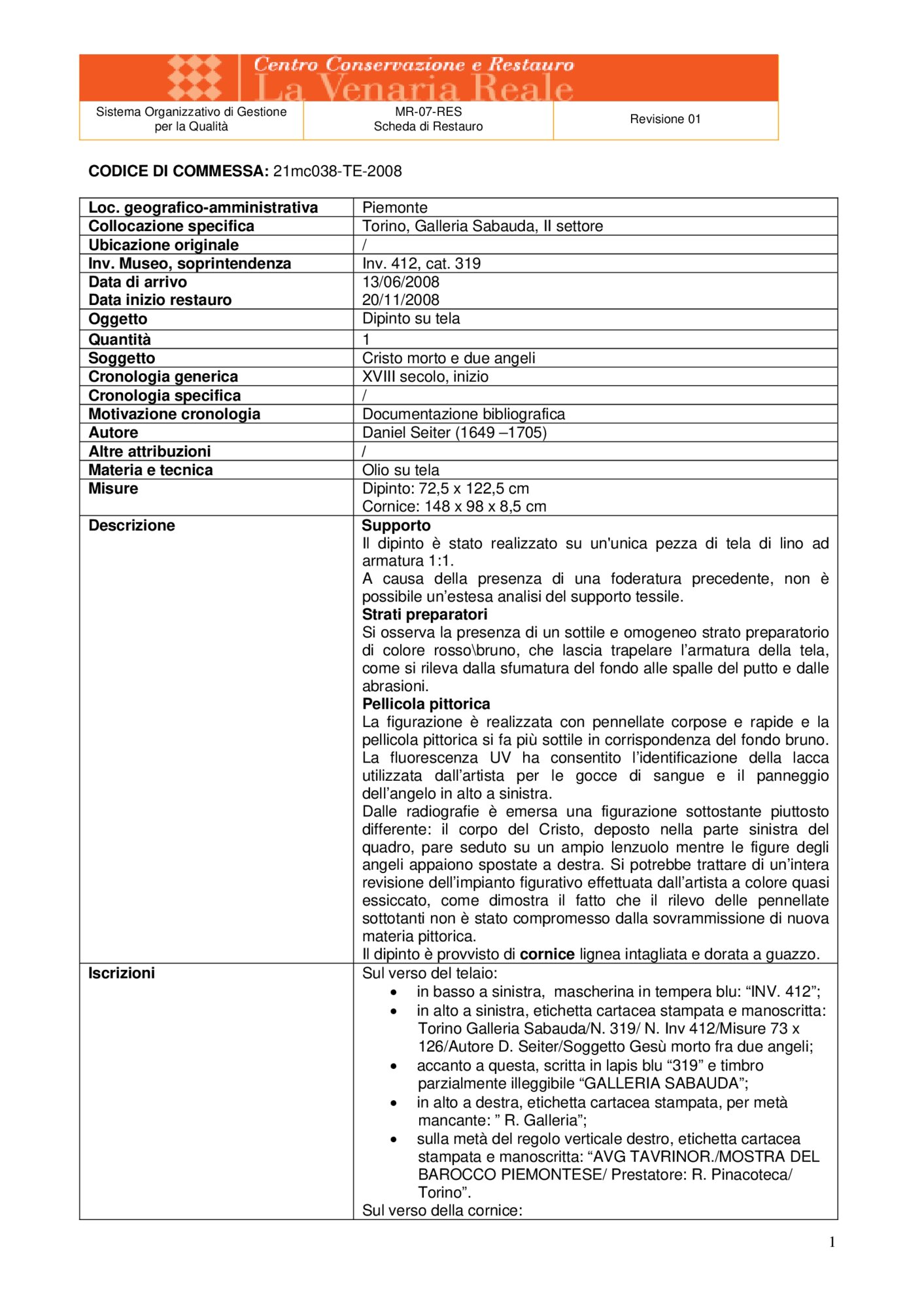 21mc038-TE-2008_Turin, Galleria Sabauda, D. Seiter, Cristo morto, inv. 412, cat. 319