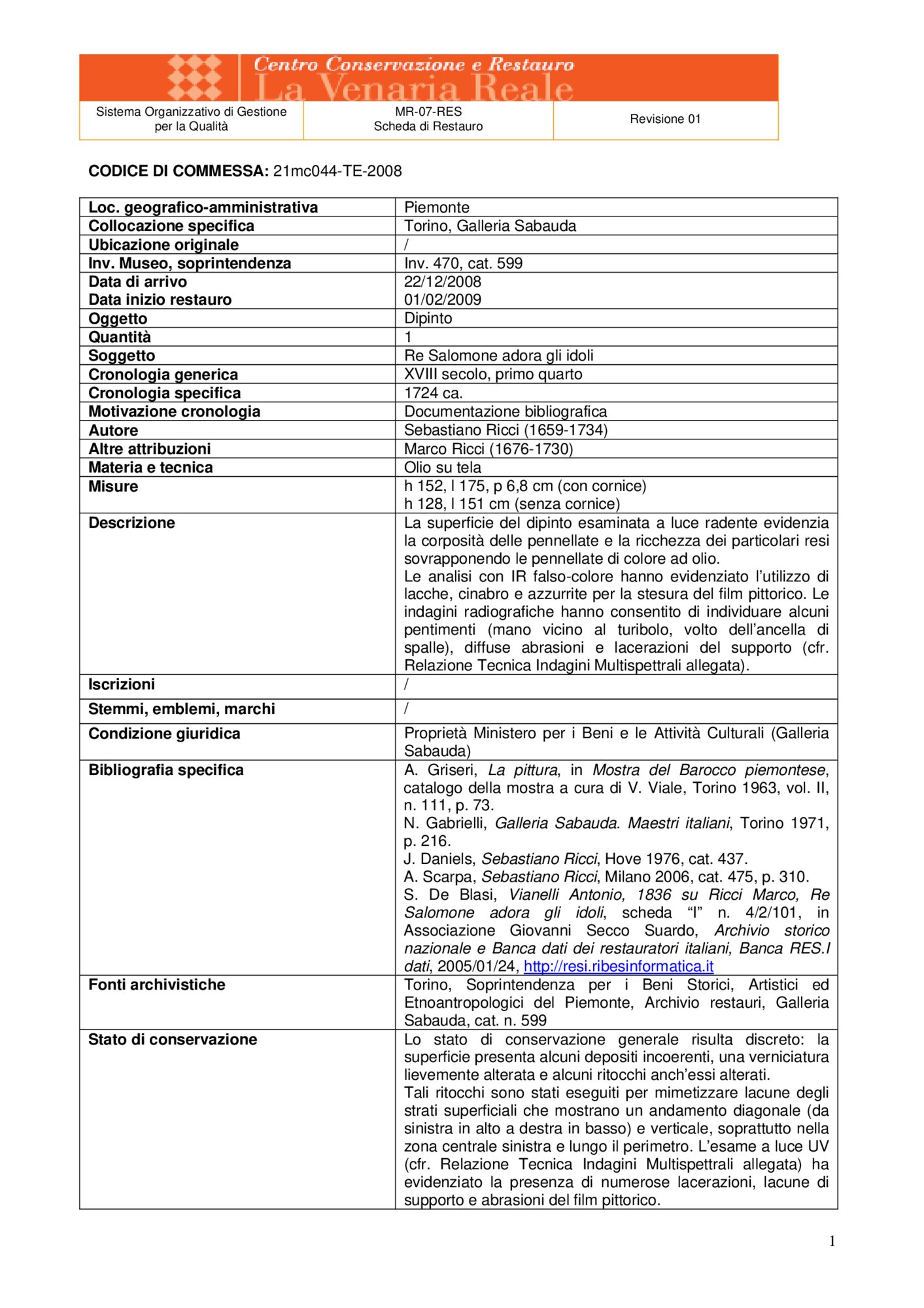 21mc044-TE-2008_Turin, Galleria Sabauda, S. Ricci, King Solomon worships idols, inv. 470, cat. 599