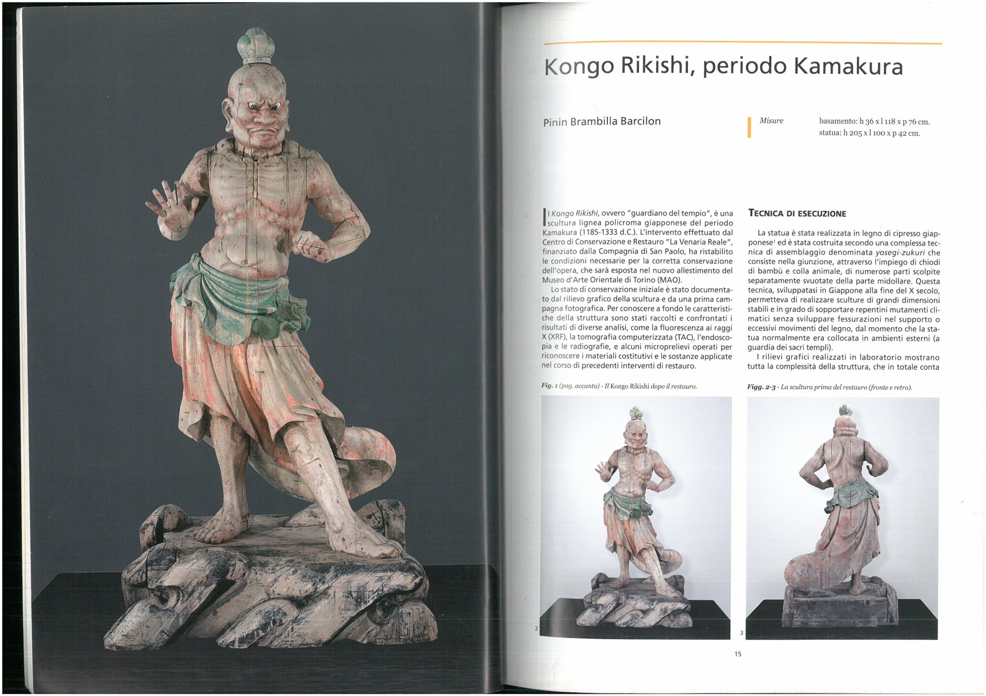 P. Brambilla Barcilon, Kongo Rikischi. Scheda tecnica identificativa della specie legnosa in Restaurare l'oriente. Sculture lignee giapponesi per il MAO di Torino, a cura di Pinin Brambilla Barcilon, Emilio Mello, Firenze, Nardini, 2008, pp. 31-32.