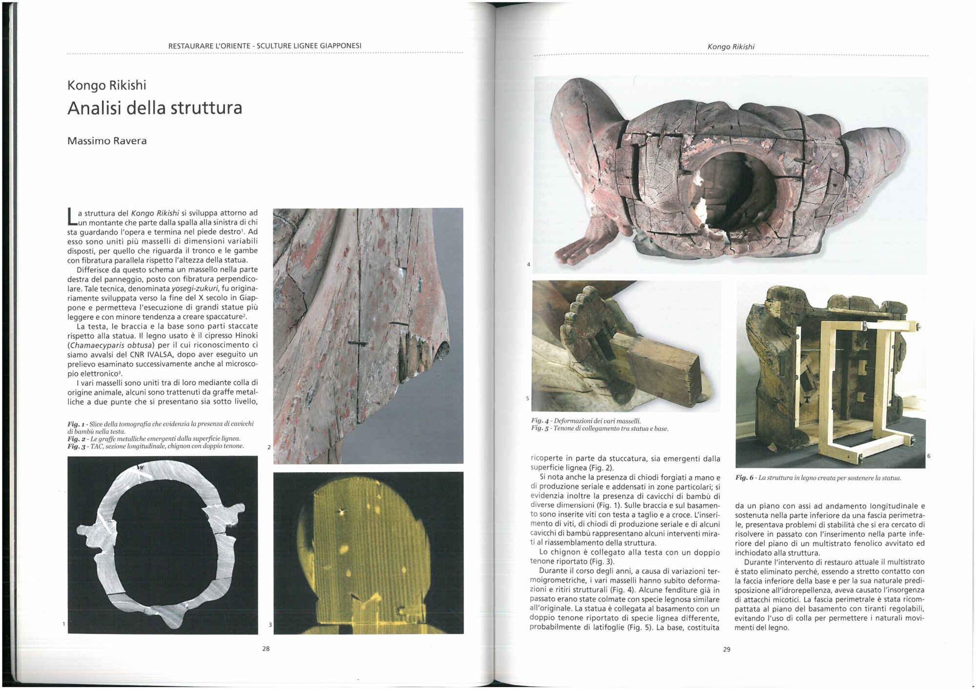 M. Ravera, Kongo Rikischi. Analisi della struttura in Restaurare l'oriente. Sculture lignee giapponesi per il MAO di Torino, a cura di Pinin Brambilla Barcilon, Emilio Mello, Firenze, Nardini, 2008, pp. 28-31.