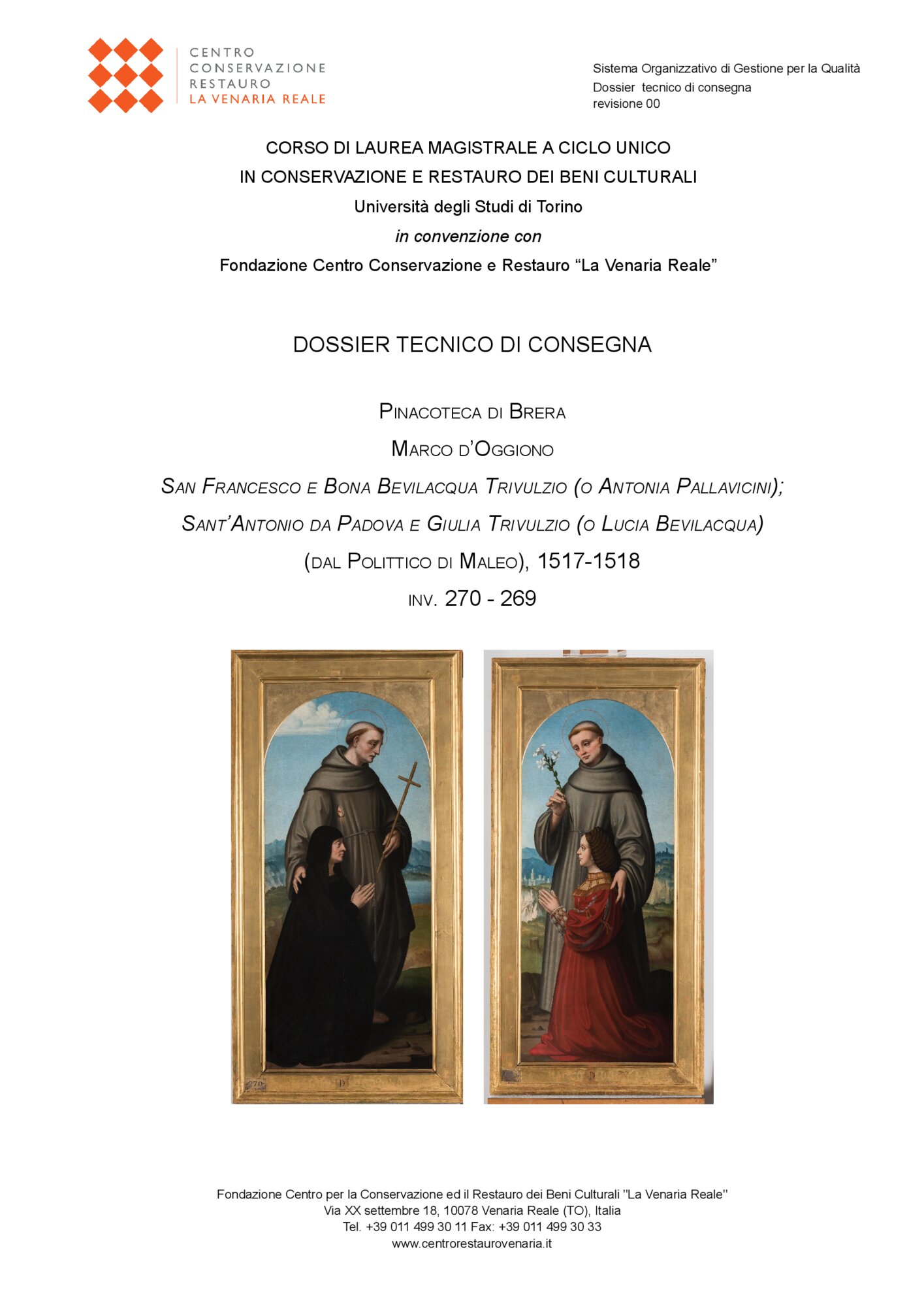 Scheda di restauro 
