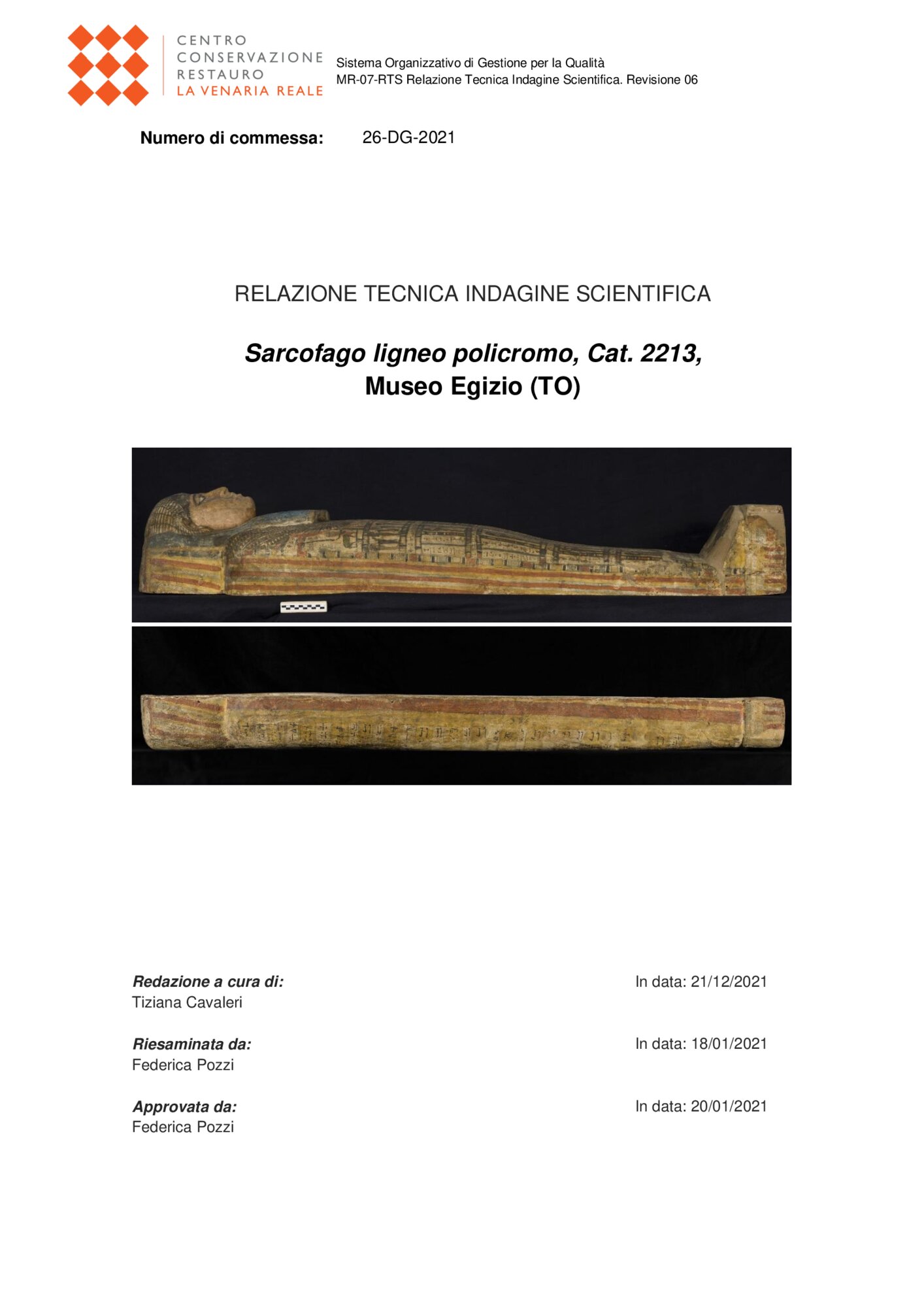 Relazione tecnica indagini scientifiche