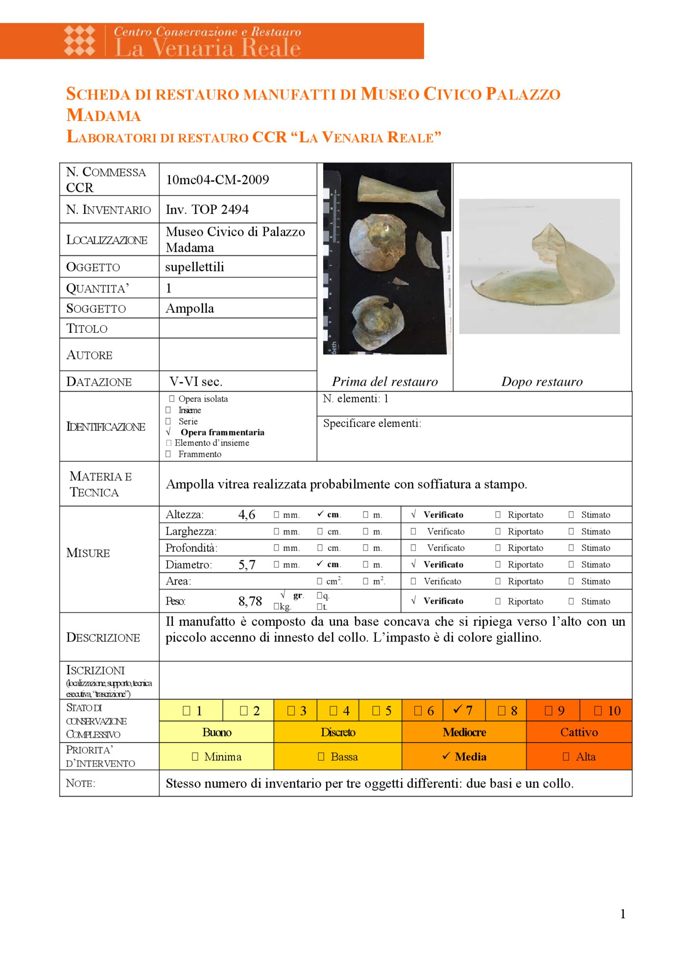 Basic restoration card