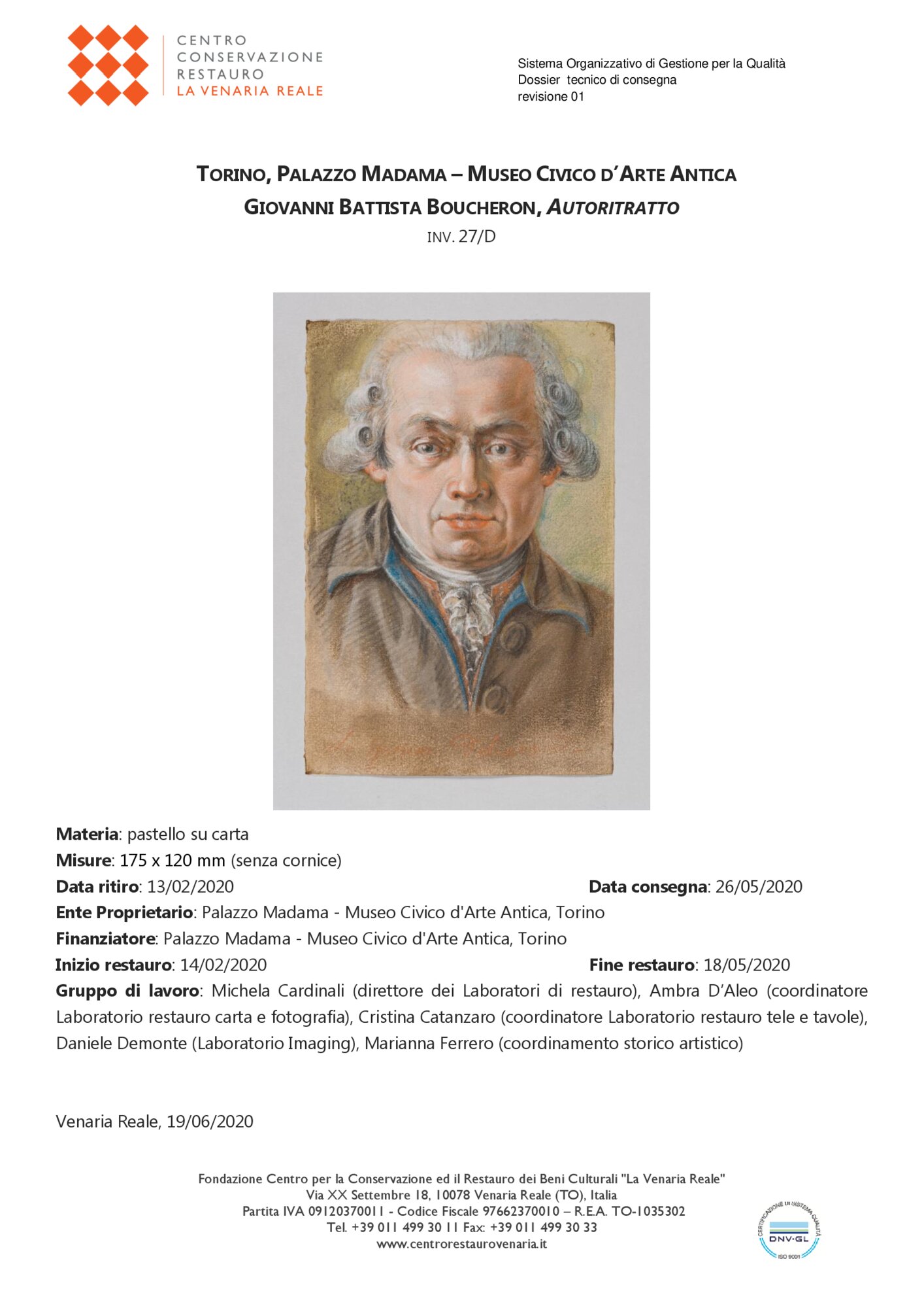 Scheda di restauro