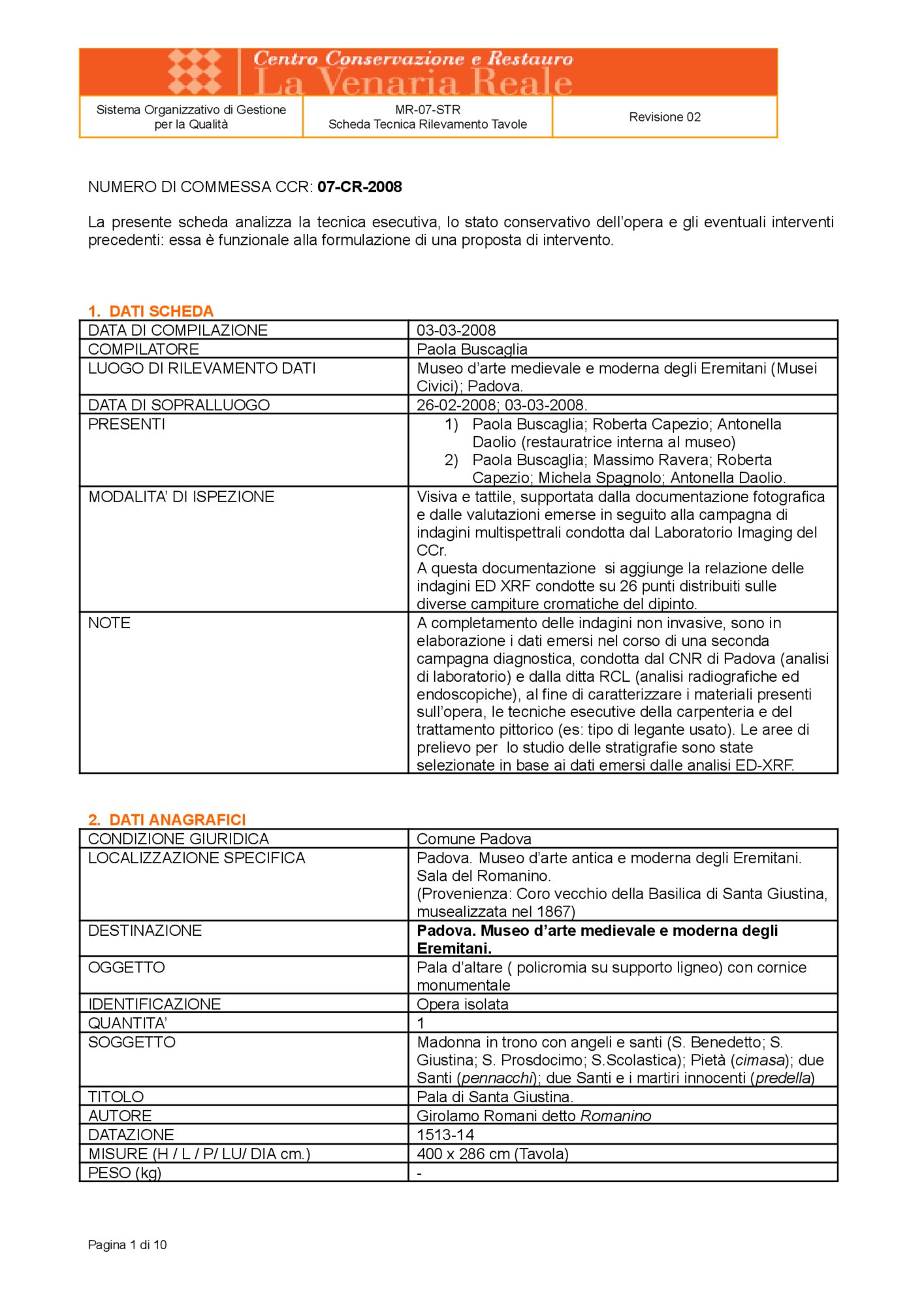 Blade detection data sheet