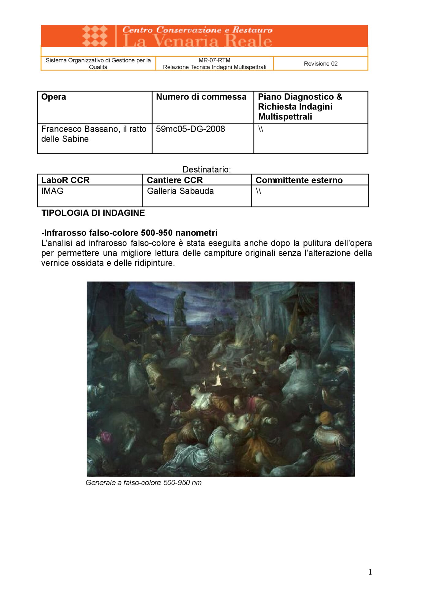 Technical Report on Multispectral Investigations