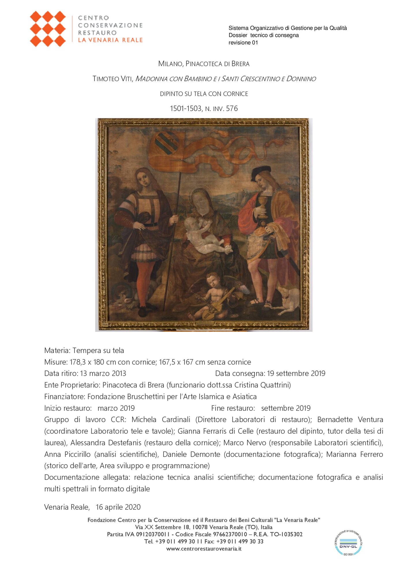 24-TE-2019_Milano, Pinacoteca di Brera, T. Viti, Madonna con Bambino e i Santi Crescentino e Donnino, inv. 576