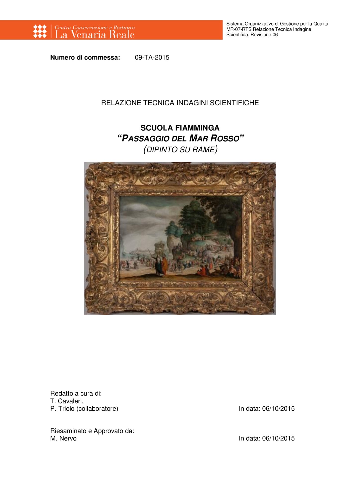 Relazione tecnica indagini scientifiche