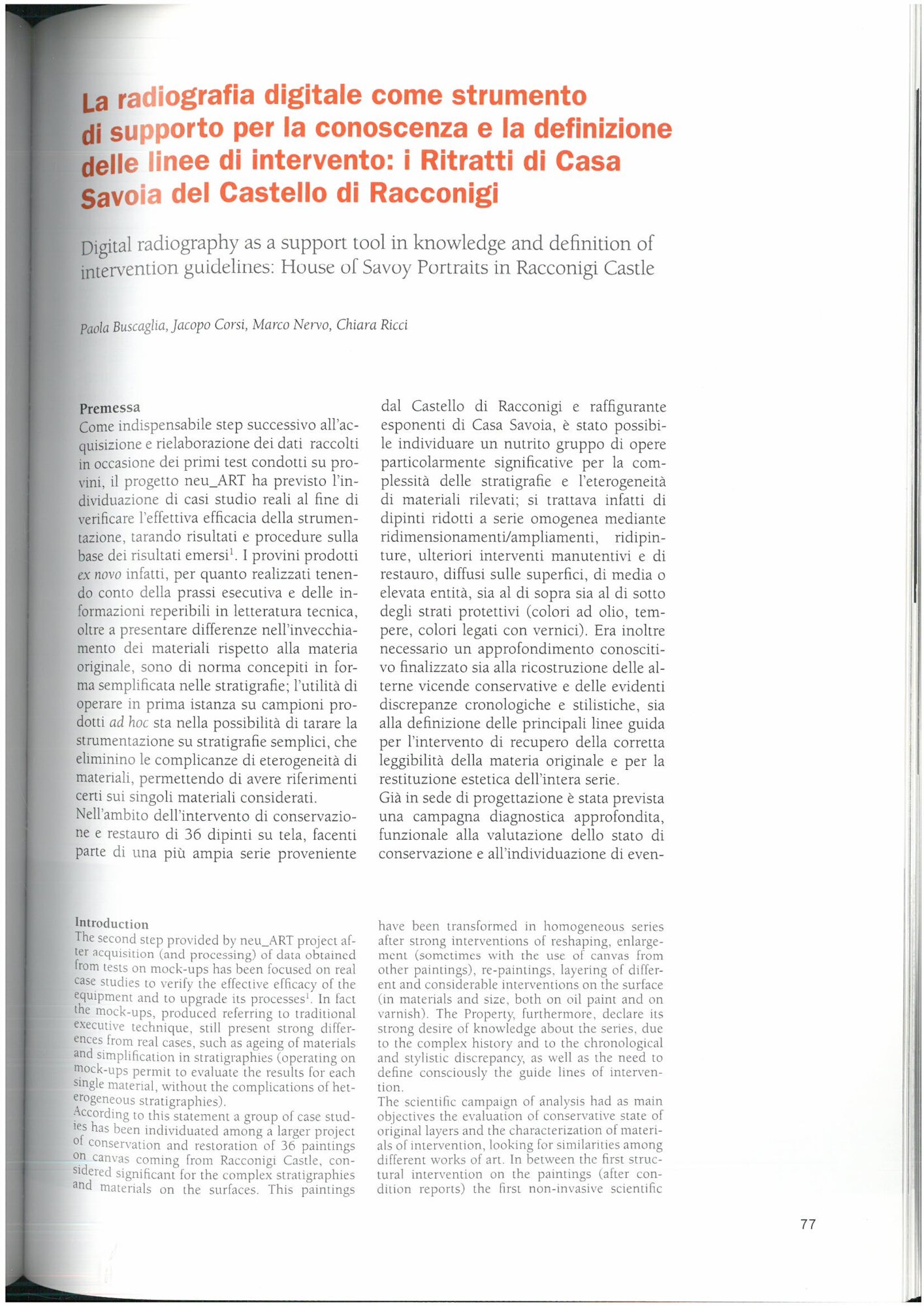 Buscaglia, Nervo, Corsi, Ricci, 2013