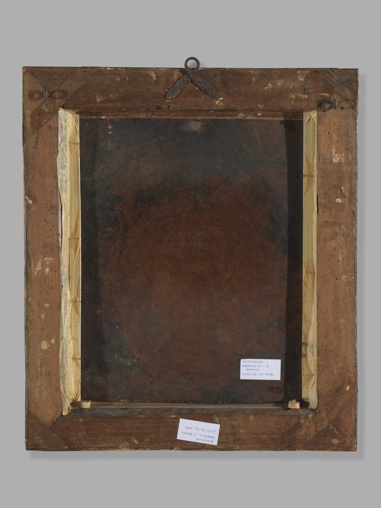 Galleria Sabauda, G. Caccia detto Moncalvo, Abramo e i tre angeli inv. 1088 verso - prima del restauro