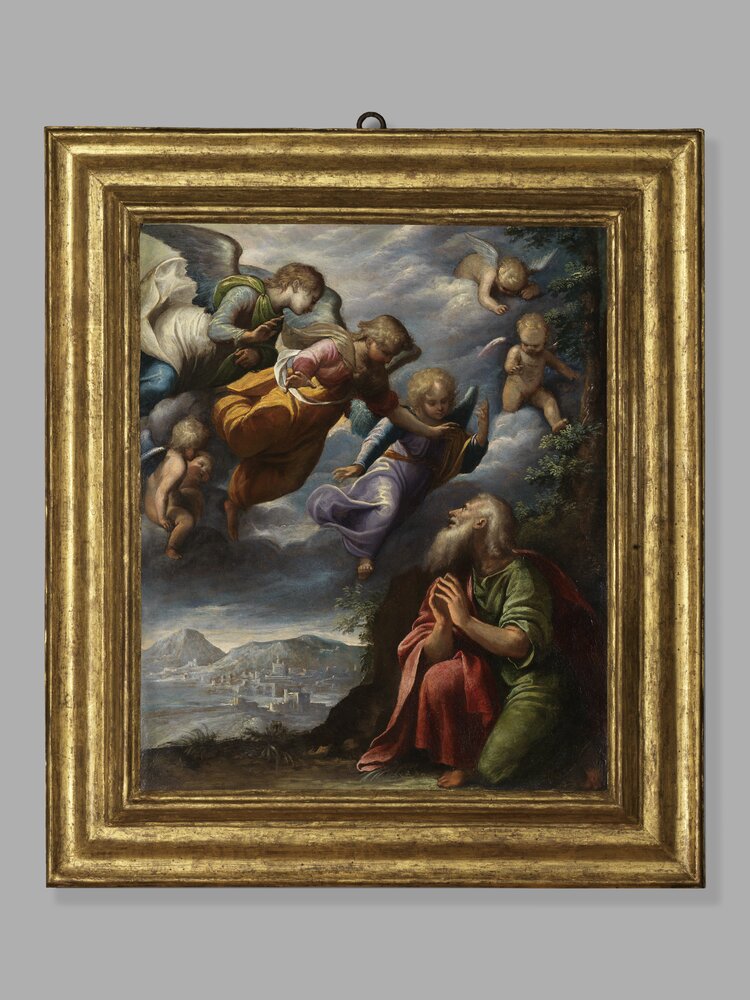 Galleria Sabauda, G. Caccia (Moncalvo), Abramo e i tre angeli inv. 1088 - dopo il restauro