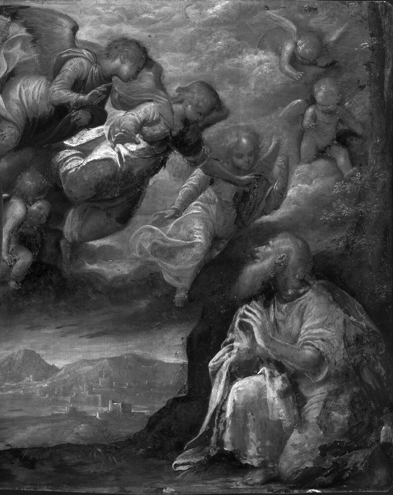 Galleria Sabauda, G. Caccia detto Moncalvo, Abramo e i tre angeli inv. 1088 - analisi IR