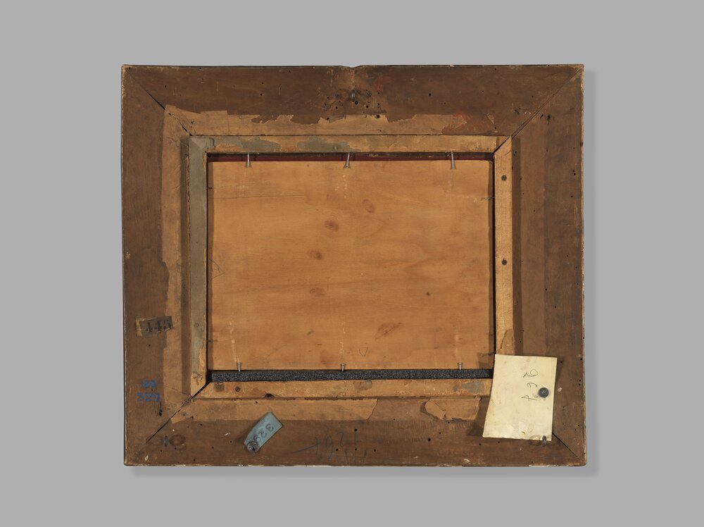 Galleria Sabauda, P. Gysels, Interior of the Dutch Chamber inv. 329, cat. 267 verse - before restoration