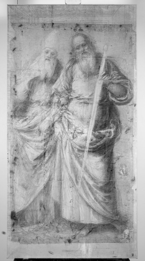 Torino, Accademia Albertina, G. Ferrari,  Sant’Agabio e San Paolo, inv. 302 - infrarosso IR (950 nm)