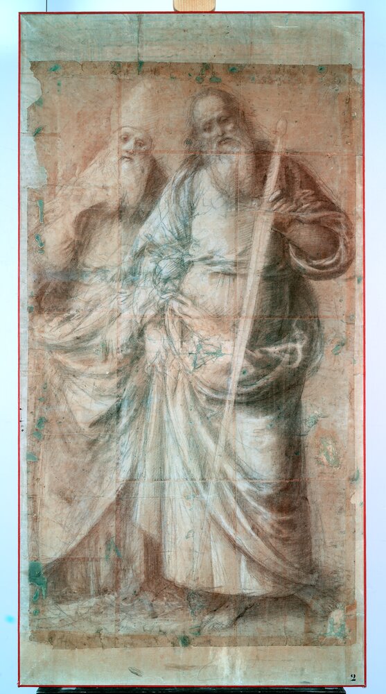 Torino, Accademia Albertina, G. Ferrari,  Sant’Agabio e San Paolo, inv. 302 - infrarosso in falso colore (950 nm)