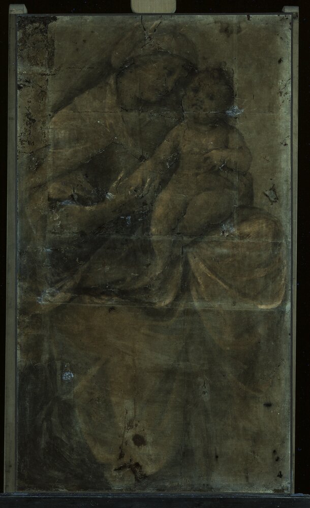 Torino, Pinacoteca Accademia Albertina, G. Ferrari, Madonna con il Bambino, inv. 304 - analisi UV