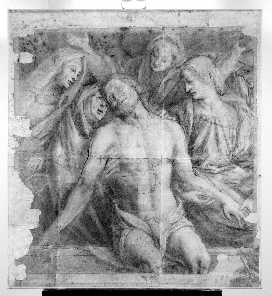 Torino, Pinacoteca Accademia Albertina, G. Ferrari, Pietà, inv. 323 - infrarosso IR (950 nm)
