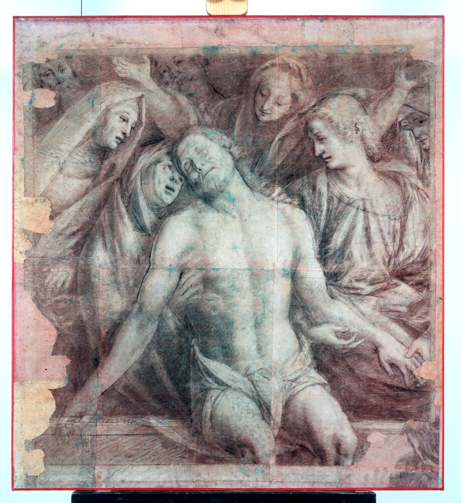 Torino, Pinacoteca Accademia Albertina, G. Ferrari, Pietà, inv. 323 - infrarosso in falso colore (950 nm)