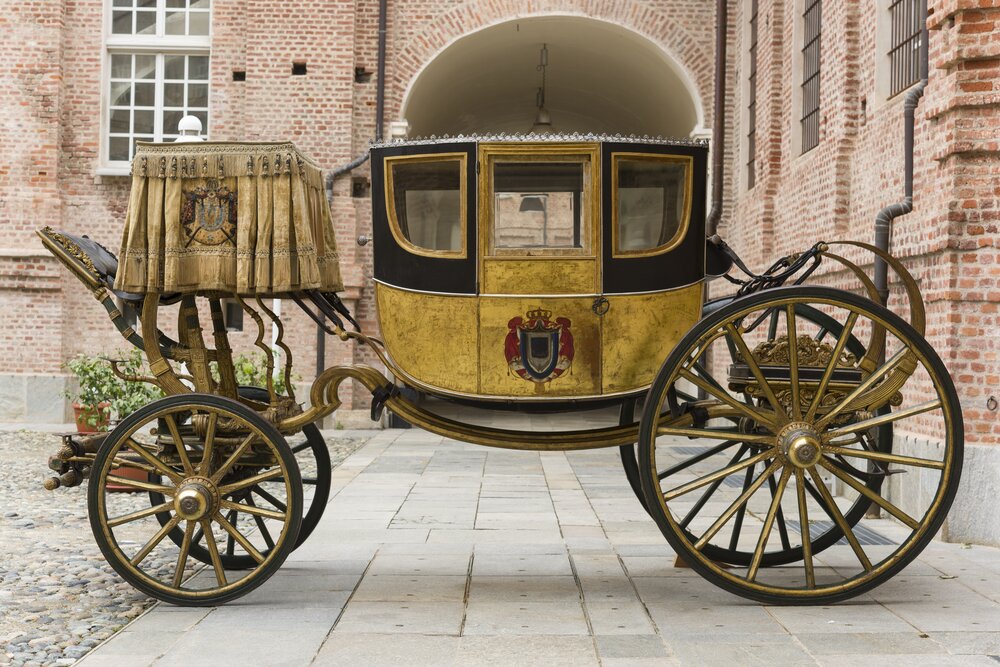 Nichelino, Palazzina di Caccia di Stupinigi, J.A.E. Getting, Napoleonic gala sedan - after restoration