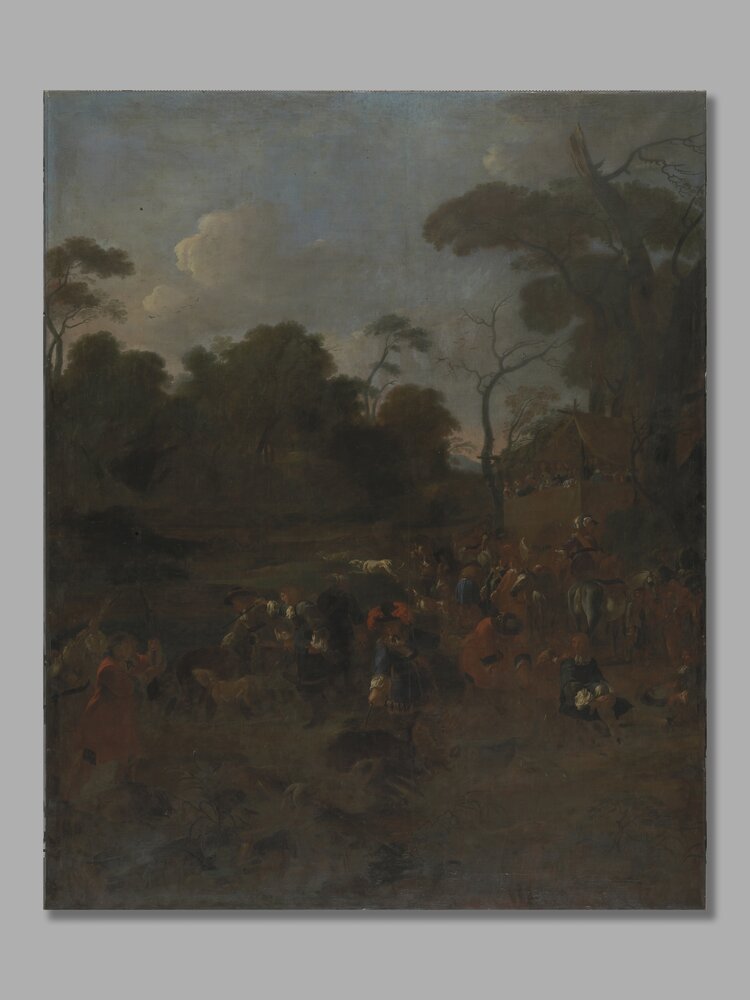 5-TE-2006_Venaria Reale, Reggia di Venaria, J. Miel, Hunting wild boar, inv. D 741 298 (Owned by Museo Civico d'Arte Antica di Torino - Palazzo Madama)