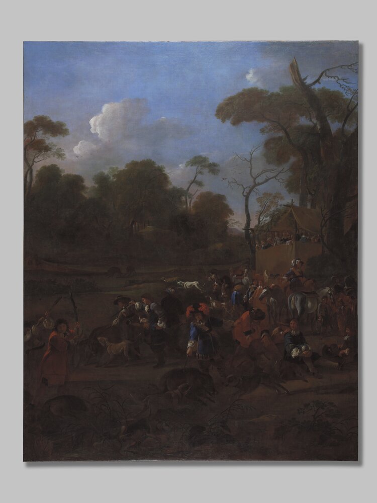 Venaria Reale, Reggia di Venaria, J. Miel, Hunting wild boar, inv. D 741 298 - after restoration