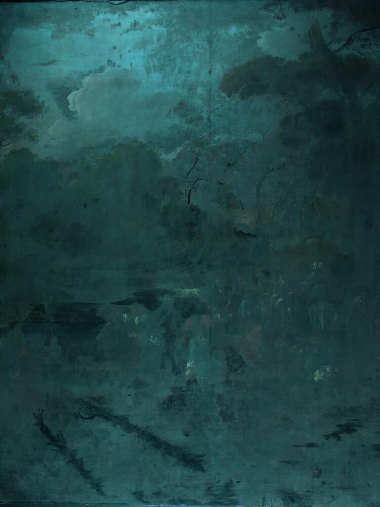 Venaria Reale, Reggia di Venaria, J. Miel, Hunting wild boar, inv. D 741 298 - UV analysis