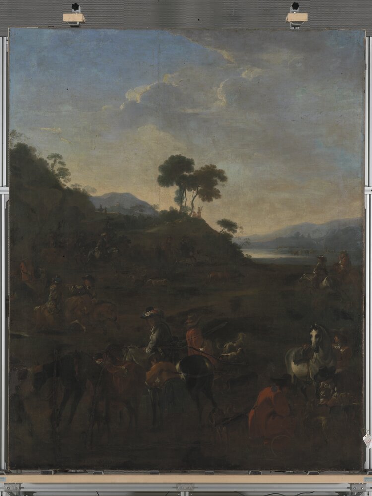 6-TE-2006_Venaria Reale, Reggia di Venaria, J. Miel, Hunting deer, inv. D 743 300 (ownership of the Museo Civico d'Arte Antica di Torino - Palazzo Madama)