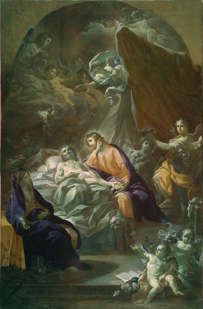 Turin, Galleria Sabauda, C. Giaquinto, Il transito di S. Giuseppe, inv. 1089 - Infrared in false-color