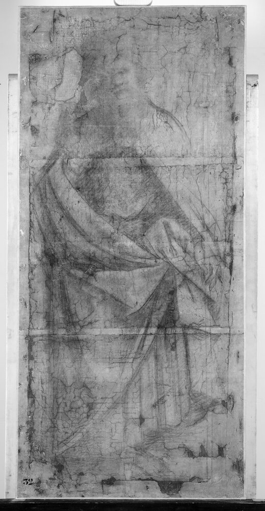 Torino, Pinacoteca Accademia Albertina, G. Ferrari, Santo vescovo (S. Gaudenzio?) - infrarosso IR (950 nm)