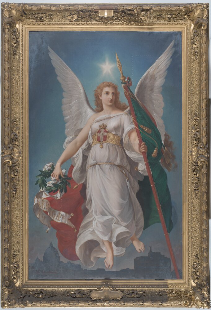 Turin, Palazzo Reale, P. Amerigo, Genio alato, inv. 5185 - during the restoration