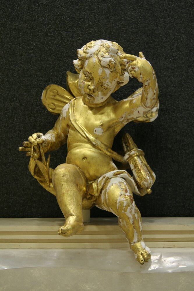 Turin, Museum of Decorative Arts Accorsi-Ometto, P. Piffetti, Folding chest of drawers with two doors (double body), inv. M39 - during restoration