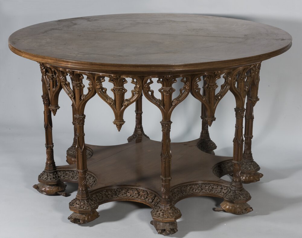 124mc20-AL-2017_Racconigi, Castello, G. Capello (Moncalvo), Tavolo da centro, inv. 8729