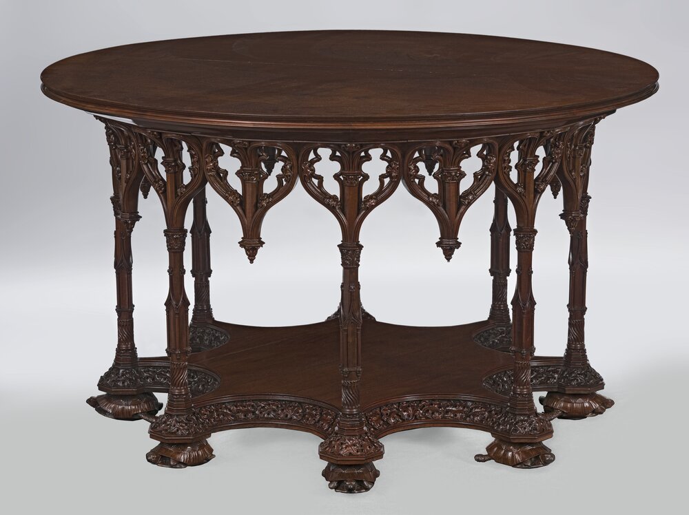 Racconigi, Castello, G. Capello (Moncalvo), Tavolo da centro, inv. 8729 - dopo il restauro