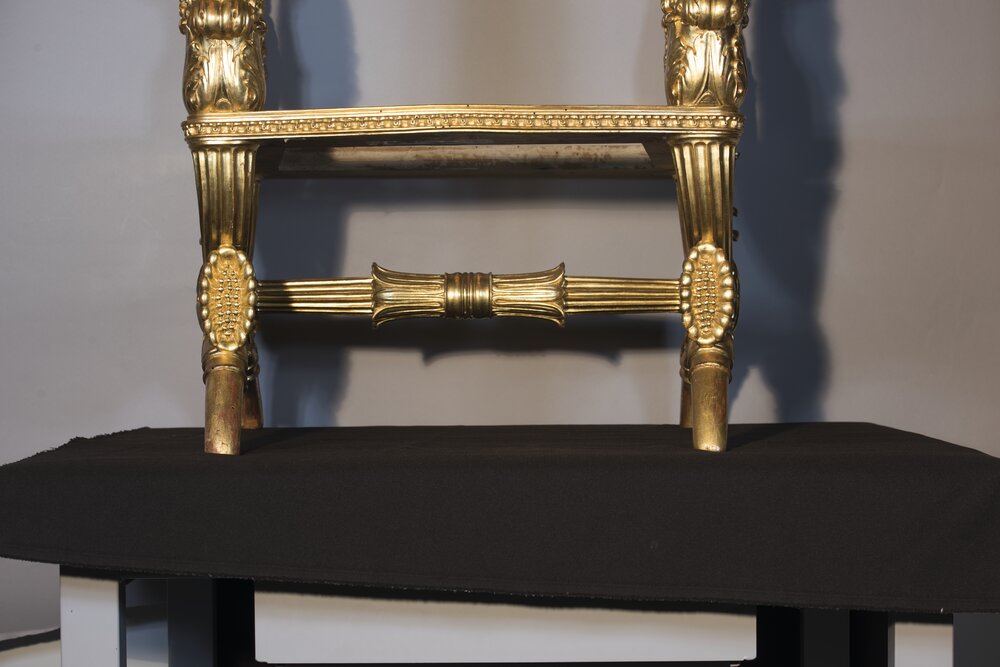 Turin, Civic Museum of Ancient Art - Palazzo Madama, G. Capello, Armchair, inv. 1757/L - during restoration