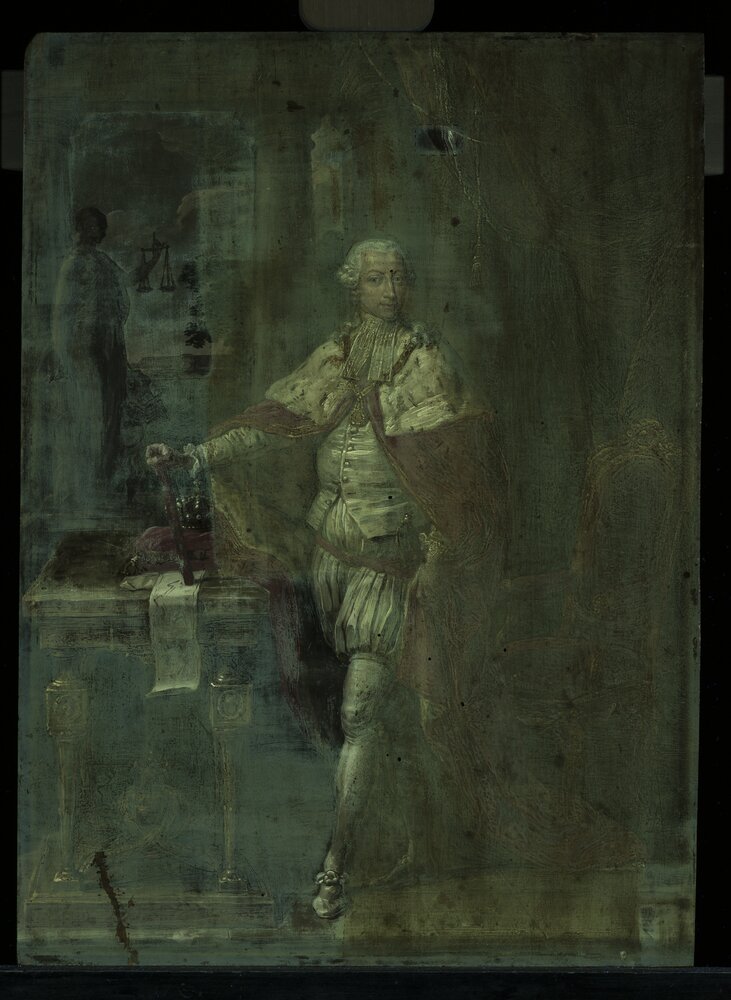 Racconigi, Castello, L. Tesio, Ritratto di Vittorio Amedeo III, R 2268 - analisi UV