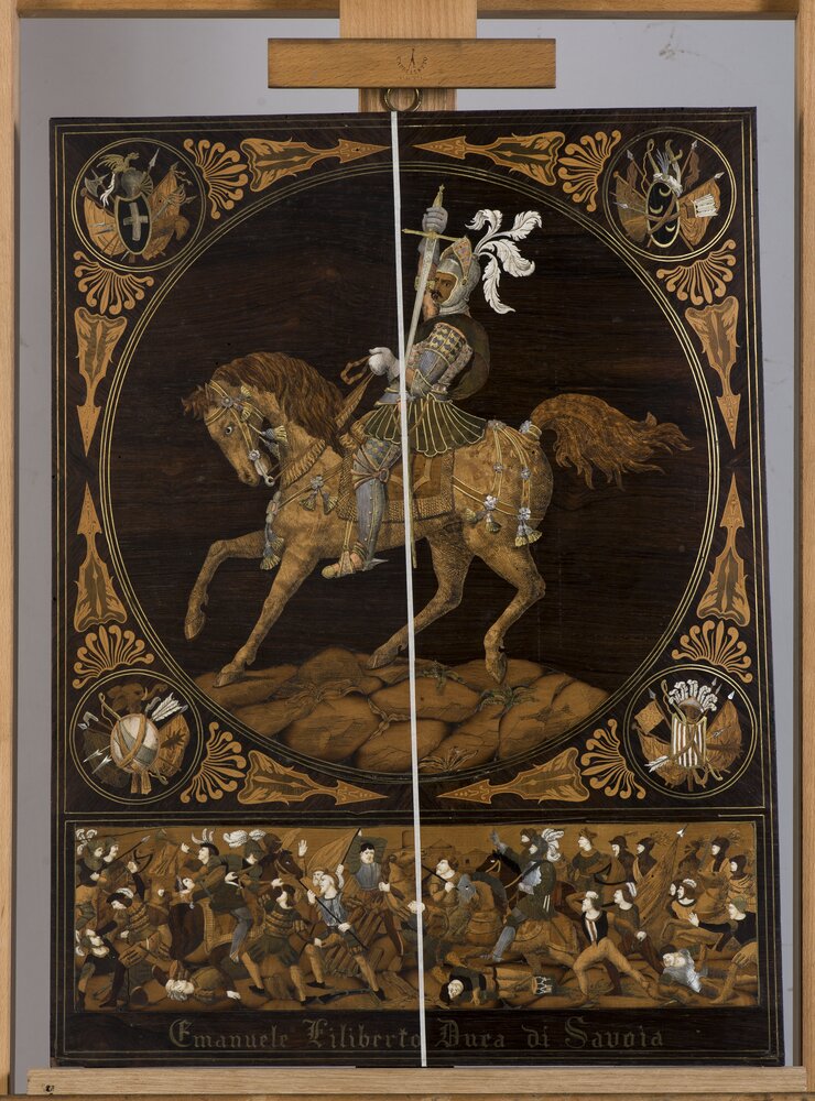 Agliè, Castello ducale, C. Boeri, Capo d'opera - durante il restauro