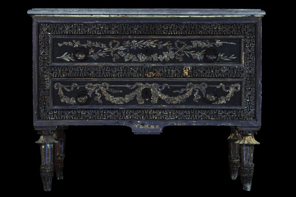 Turin, Palazzo Reale, B. Ferrero, Cassettone, inv. DC 10096 - UV analysis