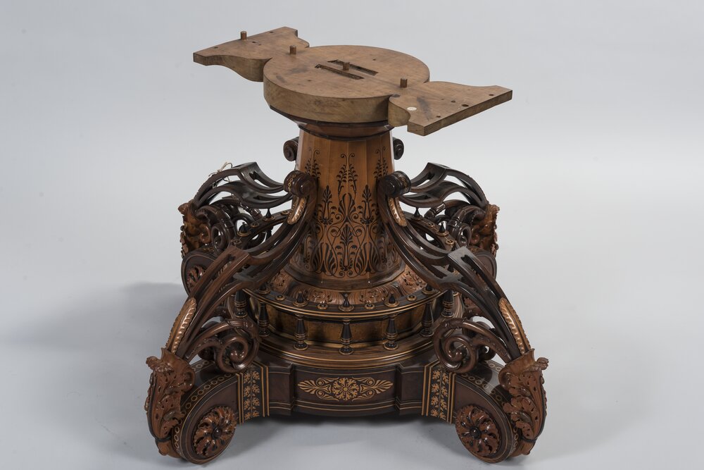 Turin, Museo Civico d'Arte Antica - Palazzo Madama, T. H. Peters, Center table, inv. 1751-L - before restoration