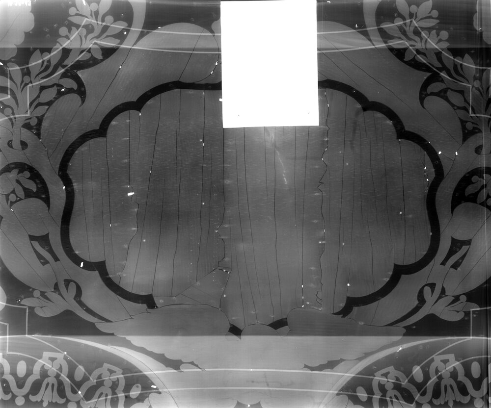 Turin, Museum of Decorative Arts Accorsi-Ometto, P. Piffetti, Folding chest of drawers with two doors (double body), inv. M39 - Digital X-ray X-ray