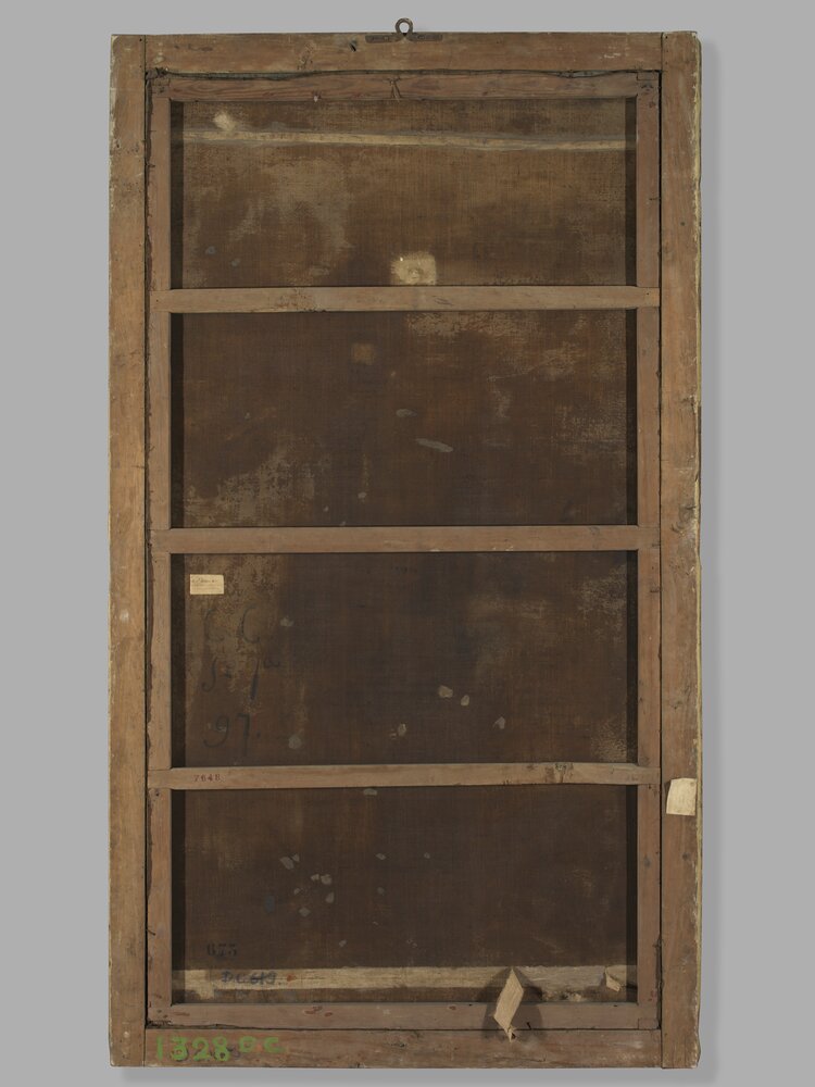 Moncalieri, Castello, Philip II without land, inv. 673, verse - before restoration