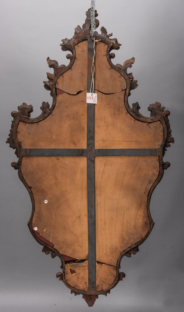 Venaria, Reggia, Applique con specchio, inv. 1173-L, verso - prima del restauro