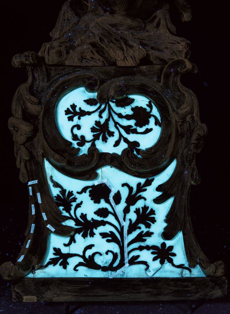 Venaria, Reggia, Orologio da mensola, inv. 44/O - analisi UV