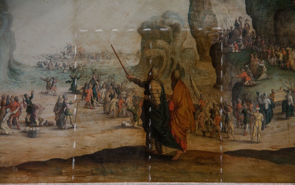Venaria, Reggia, Passaggio del Mar Rosso, inv. 299 - durante il restauro