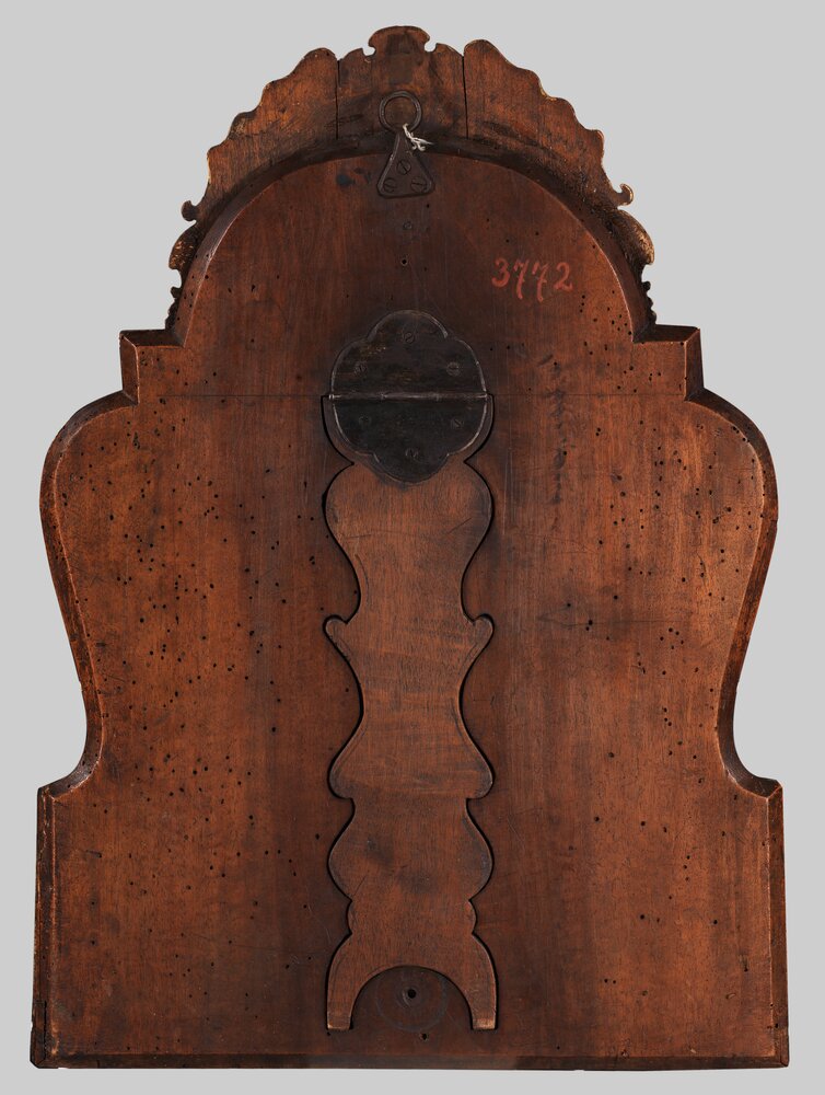 Venaria, Reggia, P. Piffetti, Mirror, inv. 1448-L, verso - before restoration