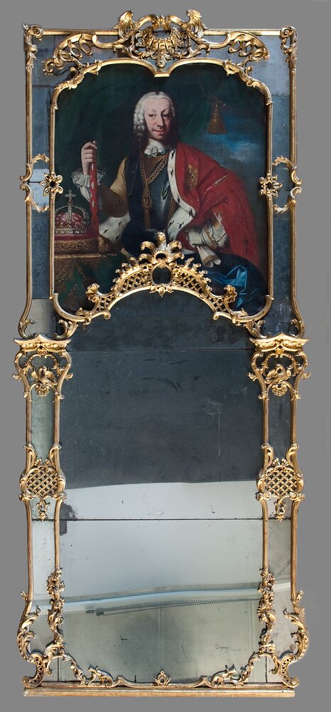 49-AL-2011_Venaria, Reggia, Specchiera con ritratto di Carlo Emanuele III, inv. 1302 (proprietà Fondazione Accorsi-Ometto)