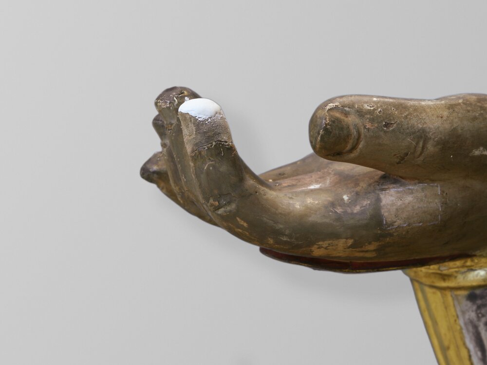 Museum of Oriental Art, Tamon-Ten inv. Js/13 - during the restoration