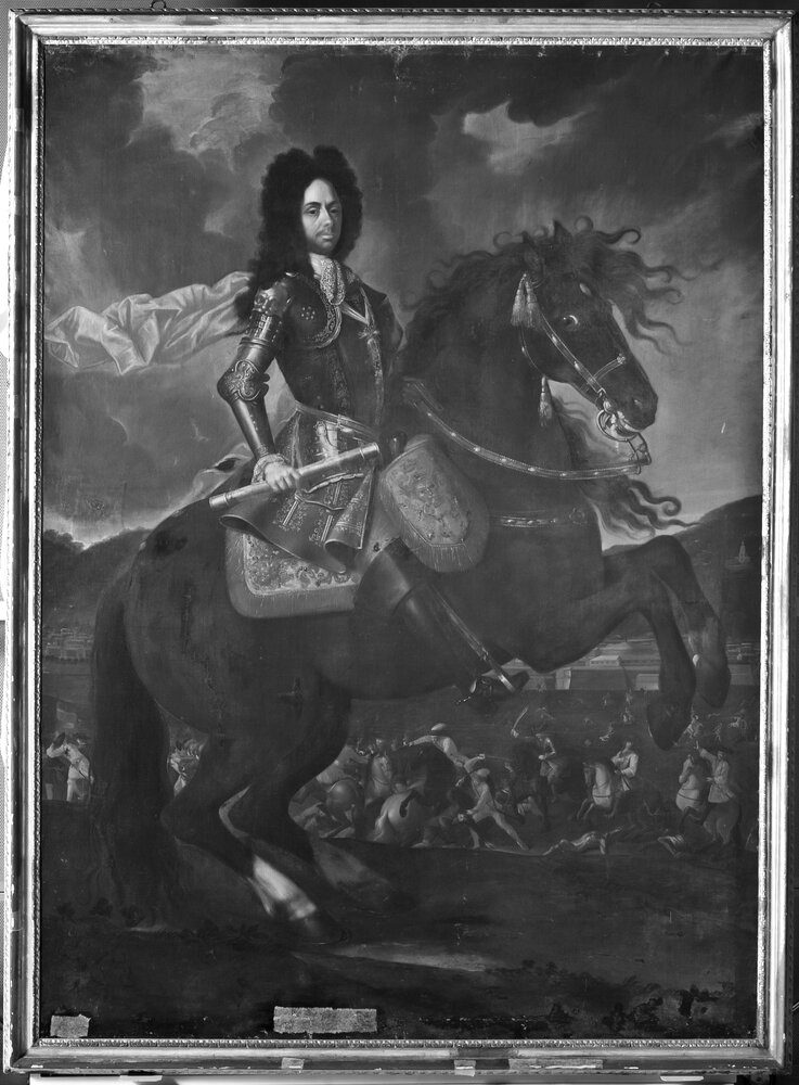 Biella, Palazzo La Marmora, Equestrian Portrait of Prince Eugene - infrared IR (950 nm)