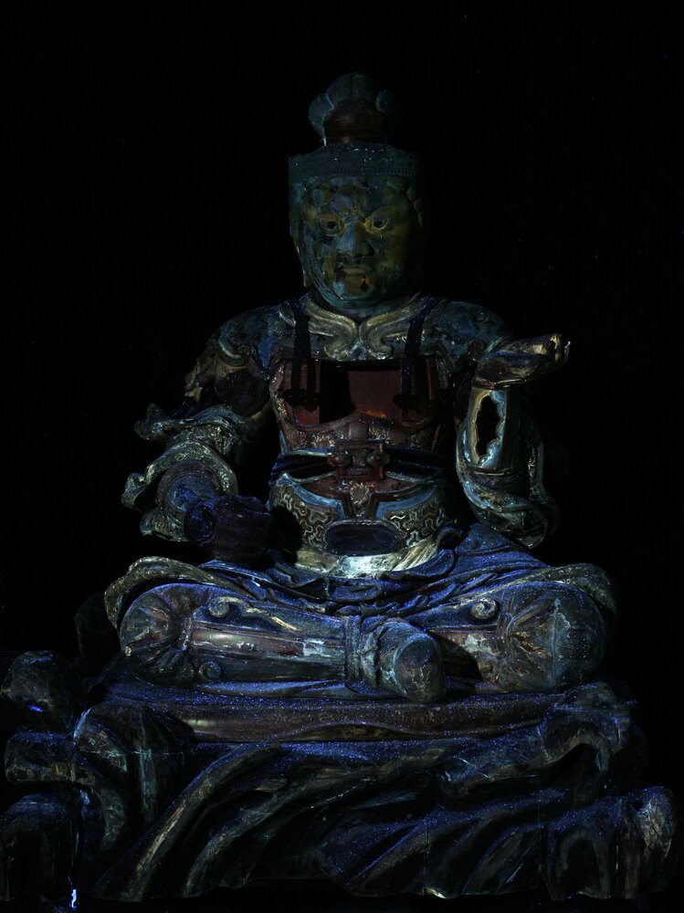Museum of Oriental Art, Tamon-Ten inv. Js/13 - UV analysis