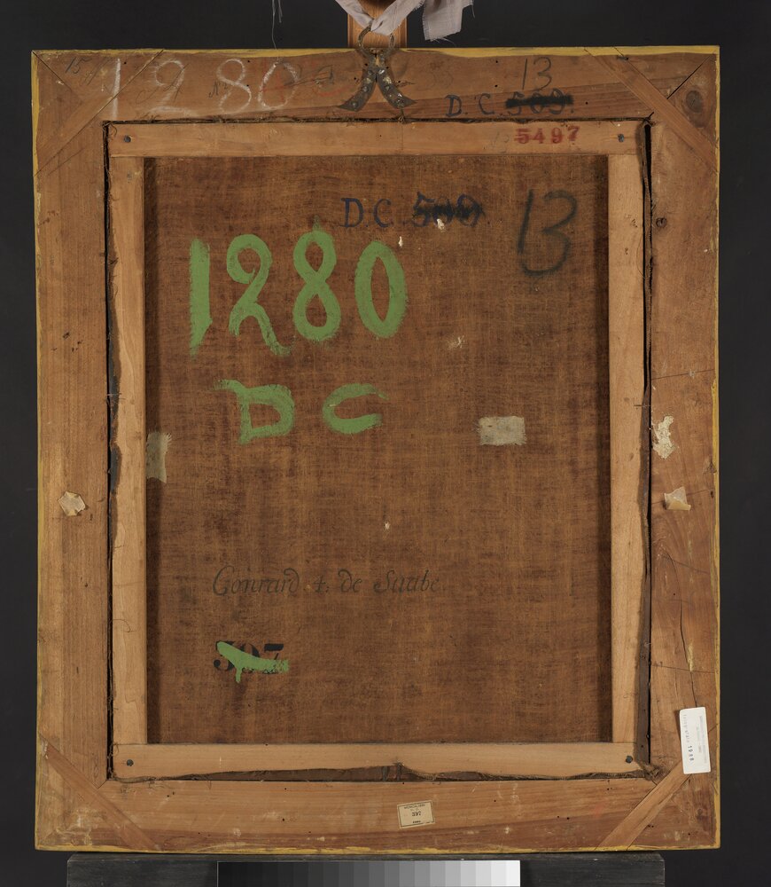 Venaria, Royal Palace, Portrait of Conrad of Sweden, inv. 5497, verso - before restoration